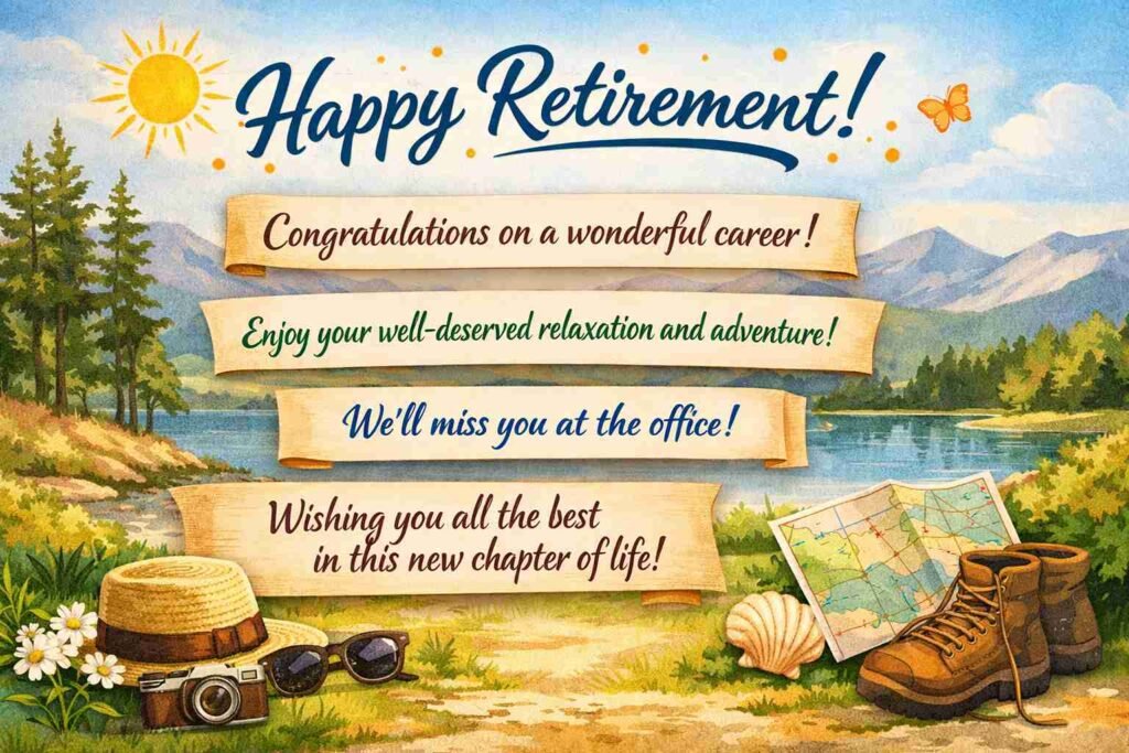 retirement card sample