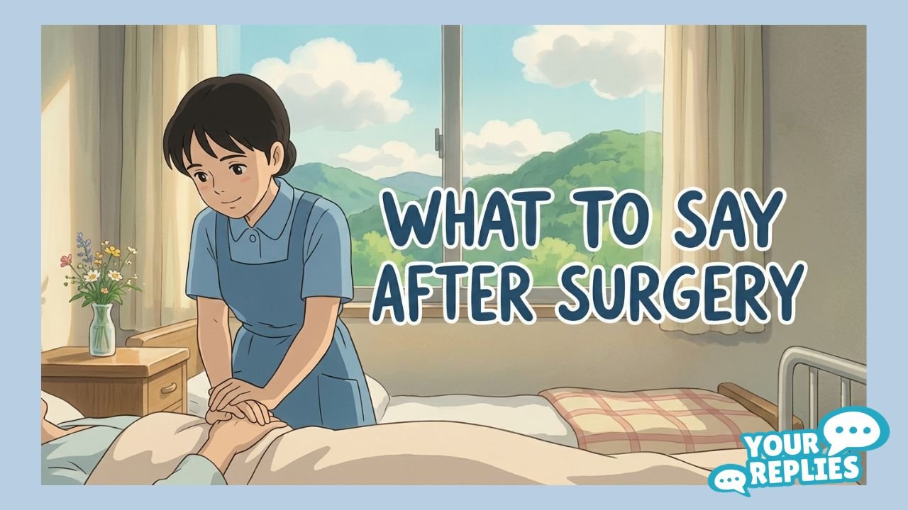 What to say after surgery?