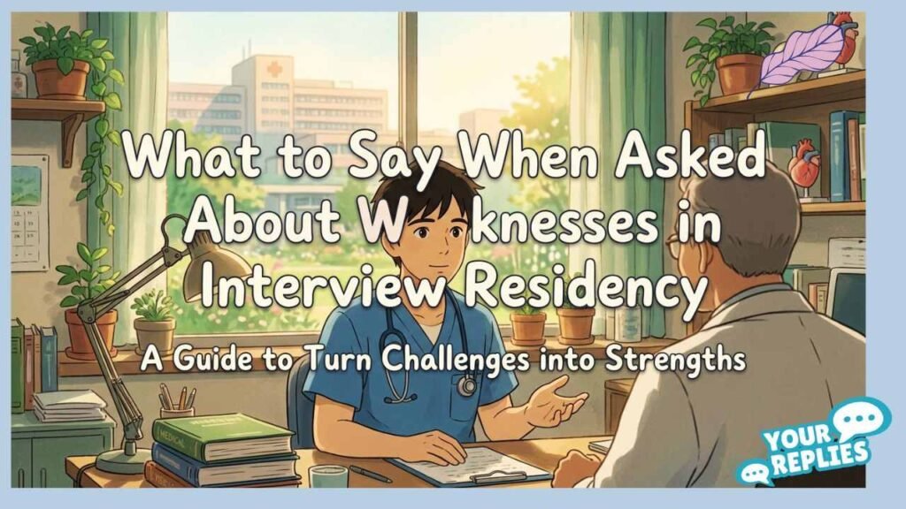 When Asked About Weaknesses in Interview Residency